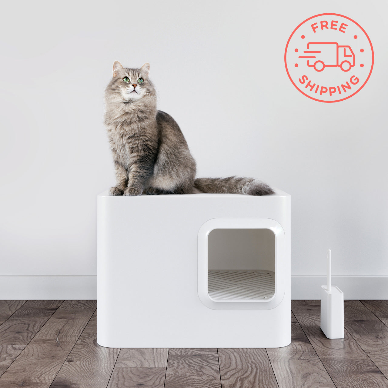 Rotho ECO BAILEY cat litter box 560x400x390 cappucino